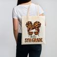 Hello 5th Grade Messy Hair Bun Girl Back To School First Day Canvas Tote Bag Hello 5th Grade Messy Hair Bun Girl Back To School First Day Canvas Tote Bag
