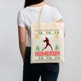 Ho Ho Homerun Xmas Sports Player Baseball Ugly Christmas Canvas Tote Bag Ho Ho Homerun Xmas Sports Player Baseball Ugly Christmas Canvas Tote Bag