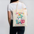 HUGvyn I Survived 100 Days Of School Baseball 6 7 Ice Cream Canvas Tote Bag