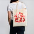 I Am In Love With A Gamer Cute Valentines Day Gamer Couple Raglan Baseball Tee Canvas Tote Bag I Am In Love With A Gamer Cute Valentines Day Gamer Couple Raglan Baseball Tee Canvas Tote Bag