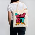 Mason 67 Ice Cream Drip Baseball Meme Canvas Tote Bag