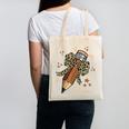 Melanin Pencil Leopard Bow Para Back To School Canvas Tote Bag