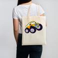 Monster Truck School Bus Yellow Back To School Kids Toddler Canvas Tote Bag