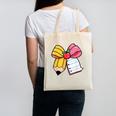 Pencil Coquette Bow Happy First Day Of School Back To School Canvas Tote Bag