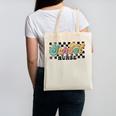 Retro Checkered School Nurse Squad Back To School Graduation Canvas Tote Bag