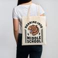 Roaring Into Middle School Tiger Back To School Boy Girl Kid Canvas Tote Bag