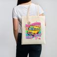 School Bus Driver Groovy Retro Back To School Canvas Tote Bag