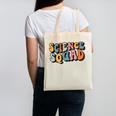 Science Squad Retro Groovy Back To School Matching Teaching Canvas Tote Bag
