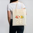 Senior Class Of 2026 Hibiscus Floral Girls Back To School Canvas Tote Bag