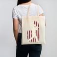 Vintage American Flag Baseball Batter Patriotic Home Run Canvas Tote Bag