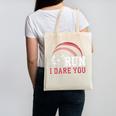 Vintage Humor Baseball Apparel Run I Dare You Canvas Tote Bag
