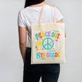 Women's Peace Out 5th Grade Retro Back To School Students Canvas Tote Bag