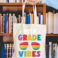 10th Grade Back To School Sunglasses Vibes Retro First Day Canvas Tote Bag 10th Grade Back To School Sunglasses Vibes Retro First Day Canvas Tote Bag