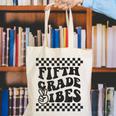 1st Day Of 5th Grade Vibes Retro Girls Back To School Boys Canvas Tote Bag