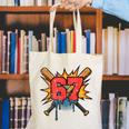 67 Sports Meme – Baseball Bats Number 6 7 Canvas Tote Bag