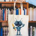Back To School 2025 Robot Pencil For Kids Canvas Tote Bag Back To School 2025 Robot Pencil For Kids Canvas Tote Bag