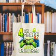 Back To School 4th Fourth Grade Level Unlocked Gamer Kid Canvas Tote Bag Back To School 4th Fourth Grade Level Unlocked Gamer Kid Canvas Tote Bag