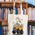 Back To School Goat School Bus 100 Days Of School Canvas Tote Bag Back To School Goat School Bus 100 Days Of School Canvas Tote Bag