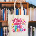 Back To School Little Miss 2nd Grader Rainbow Girl Canvas Tote Bag