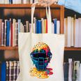 Baseball Catcher Mask Ice Cream Dripping Baseball Fan Boys Canvas Tote Bag Baseball Catcher Mask Ice Cream Dripping Baseball Fan Boys Canvas Tote Bag
