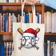 Baseball Christmas Lights Santa Christmas Baseball Player Canvas Tote Bag Baseball Christmas Lights Santa Christmas Baseball Player Canvas Tote Bag