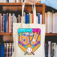 Baseball Drip Number 67 Ice Cream Home Plate Drip Canvas Tote Bag