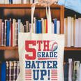 Baseball Fifth Grade Back To School 5th Grade Batter Up Canvas Tote Bag