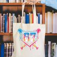 Baseball Ice Cream Drip Number 67 Player 67th Birthday 6 7 Canvas Tote Bag