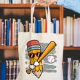 Baseball Player Pencil Back To School Cute Sport Students Canvas Tote Bag Baseball Player Pencil Back To School Cute Sport Students Canvas Tote Bag