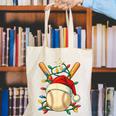Baseball Santa Christmas Ball Baseball Lover Player Boys Canvas Tote Bag