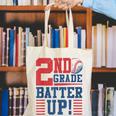 Baseball Second Grade Back To School 2nd Grade Batter Up Canvas Tote Bag