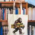Bigfoot Carrying School Bus Sasquatch Back To School Canvas Tote Bag