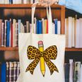 Bow Pencil Leopard First Day Of School Back To School Canvas Tote Bag
