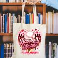 Boys Valentine Baseball Lifestyle Home Plate Ice-Cream Drip Canvas Tote Bag