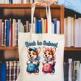 Corgi Dog Student To School Happy Back To School Canvas Tote Bag Corgi Dog Student To School Happy Back To School Canvas Tote Bag