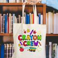 Crayon Crew Cute Back To School Canvas Tote Bag