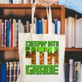 Creepin’ Into 4th Grade Kids Boy Gamer Pixel Back To School Performance Canvas Tote Bag
