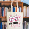 Cute 6th Grade Vibes Cat Kitten Lover Back To School Girls Canvas Tote Bag