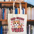 Cute Cat 2nd Grade Vibes Back To School Second Grade Girls Canvas Tote Bag Cute Cat 2nd Grade Vibes Back To School Second Grade Girls Canvas Tote Bag