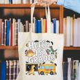 Cute Hello 1st Grade Dinosaur School Back To School Dino Bus Canvas Tote Bag Cute Hello 1st Grade Dinosaur School Back To School Dino Bus Canvas Tote Bag