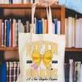 Fifth Grade Back To School First Day Pencil Bow 2025 Girls Canvas Tote Bag Fifth Grade Back To School First Day Pencil Bow 2025 Girls Canvas Tote Bag