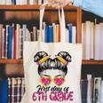 First Day Of 6th Grade Messy Hair Bun Girl Back To School Canvas Tote Bag First Day Of 6th Grade Messy Hair Bun Girl Back To School Canvas Tote Bag