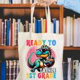 First Day Back To School 1st Grade Boys Football Dinosaur Canvas Tote Bag First Day Back To School 1st Grade Boys Football Dinosaur Canvas Tote Bag