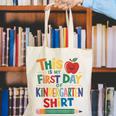 This Is My First Day Of Kindergarten Shirt Back To School Canvas Tote Bag This Is My First Day Of Kindergarten Shirt Back To School Canvas Tote Bag