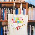 First Grade Rocks Colorful Back To School Guitar Canvas Tote Bag First Grade Rocks Colorful Back To School Guitar Canvas Tote Bag