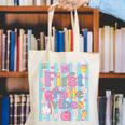 First Grade Vibes Cute Groovy Back To School 1st Grade Girls Canvas Tote Bag First Grade Vibes Cute Groovy Back To School 1st Grade Girls Canvas Tote Bag