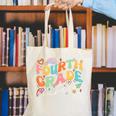 Fourth Grade Vibes 4th Grade Team Groovy Back To School Canvas Tote Bag Fourth Grade Vibes 4th Grade Team Groovy Back To School Canvas Tote Bag