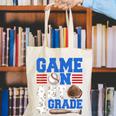 Game On First Grade Boy Baseball Back To School Canvas Tote Bag Game On First Grade Boy Baseball Back To School Canvas Tote Bag