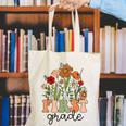 Groovy First Grade Wildflowers Back To School 1st Grade Canvas Tote Bag Groovy First Grade Wildflowers Back To School 1st Grade Canvas Tote Bag