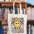 Groovy Sixth 6TH Grade Vibes Back To School First Day Kids Canvas Tote Bag
